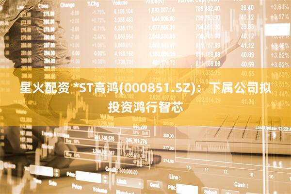 星火配资 *ST高鸿(000851.SZ)：下属公司拟投资鸿行智芯